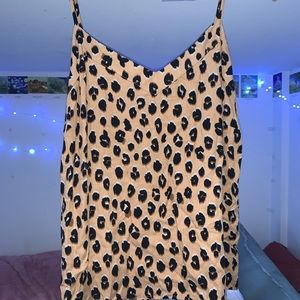 Leopard Print Flowy Tank Top